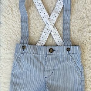 Pinstripe Short Overalls Easter size 12 m